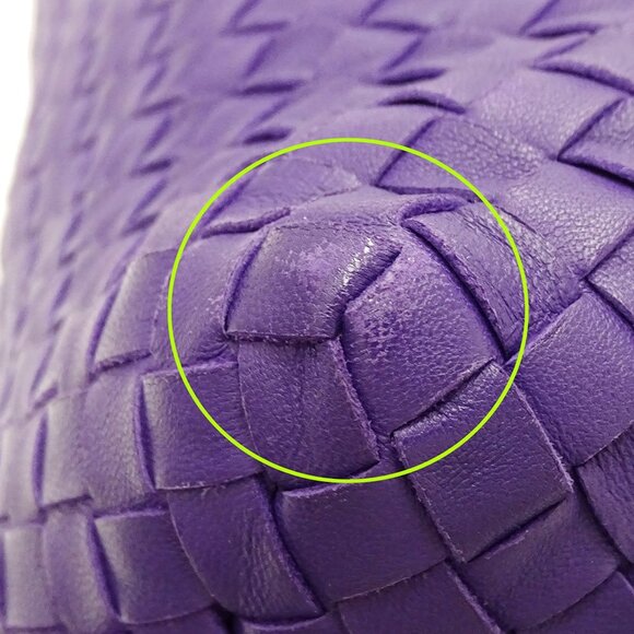 BOTTEGA VENETA Purple Leather Intrecciato Tote Bag - Picture 8 of 13